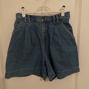Liz Claiborne High Waist Blue Denim Shorts